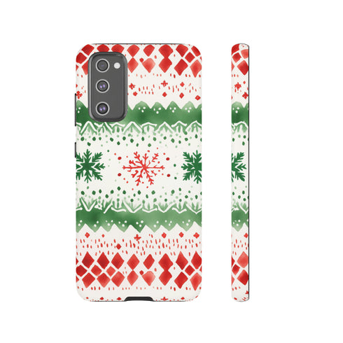 Watercolor Christmas Knitting - Impact Resistant Phone Case Samsung Galaxy S20 FE Matte